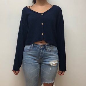 SOLD Soft Navy Long Sleeve Shirt